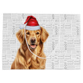 Grappige Kerst Golden Retriever Hond Vakantie Groot Cadeauzakje (Achterkant)