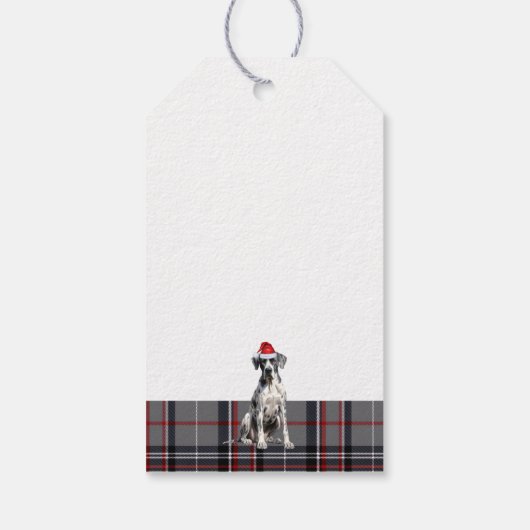 Grappige kerst Grote Deen voor Hondenliefhebbers Cadeaulabel (Achterkant)