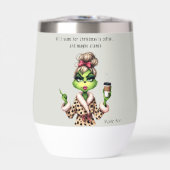 Grappige Kerst Grumpy Green Bont Vrouwen-Mom (Voorkant)