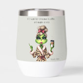 Grappige Kerst Grumpy Green Bont Vrouwen-Mom (Achterkant)