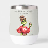 Grappige Kerst Grumpy Green Bont Vrouwen-Mom (Voorkant)