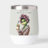 Grappige Kerst Grumpy Green Bont Vrouwen-Mom (Achterkant)