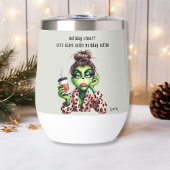 Grappige Kerst Grumpy Green Bont Vrouwen-Mom