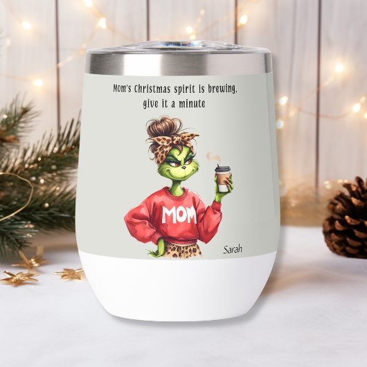 Grappige Kerst Grumpy Green Bont Vrouwen-Mom