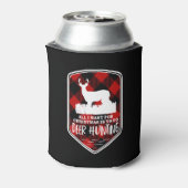 Grappige kerst herten jagen alles wat ik wil gerui blikjeskoeler (Blikje Achterkant)