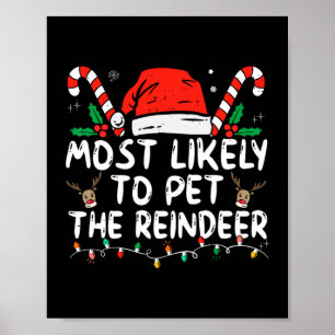 Grappige kerst het meest waarschijnlijk om de rend poster