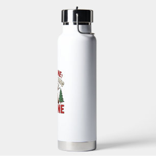 Grappige kerst Highland koe Ik ben prima Alles is Waterfles