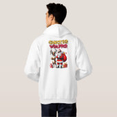 Grappige kerst hoodie - Gangster Wrapper Santa (Achterkant volledig)