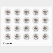 Grappige Kerst Hoogland Koe Ronde Sticker (Vel)