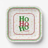 Grappige kerst houding "HO HO al!" Papieren Bordje (Voorkant)