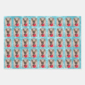 Grappige Kerst Huisdieren Gift Inpakpapier Vel (Voorkant 2)