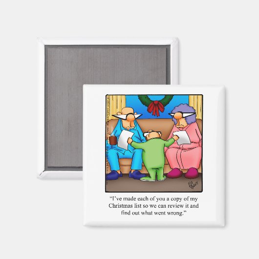 Grappige Kerst Humor Koelkastmagneet Magneet (Voorkant / Achterkant)