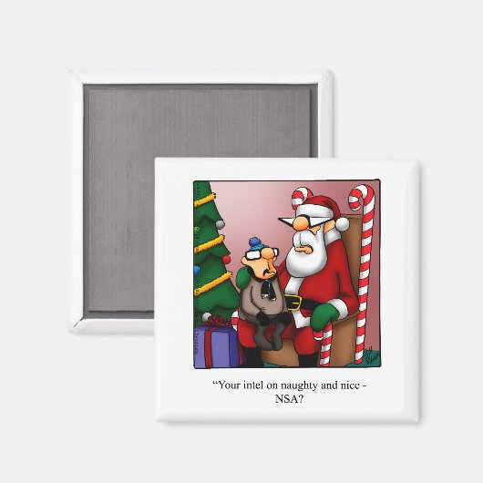 Grappige Kerst Humor Koelkastmagneet Magneet (Voorkant / Achterkant)