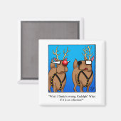 Grappige kerst Humor magneet (Voorkant / Achterkant)