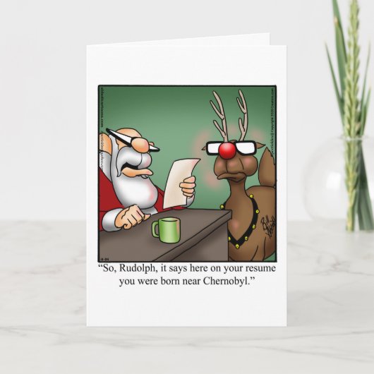 Grappige Kerst Humor Wenskaart  Feestdagen Kaart (Voorkant)