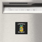 Grappige kerst in juli ananas VS zomer strand Magneet (Insitu (Vaatwasser))