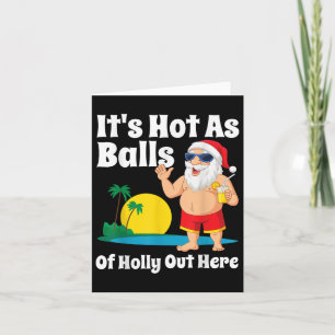 Grappige kerst in juli heet als Santa Summer Party Kaart