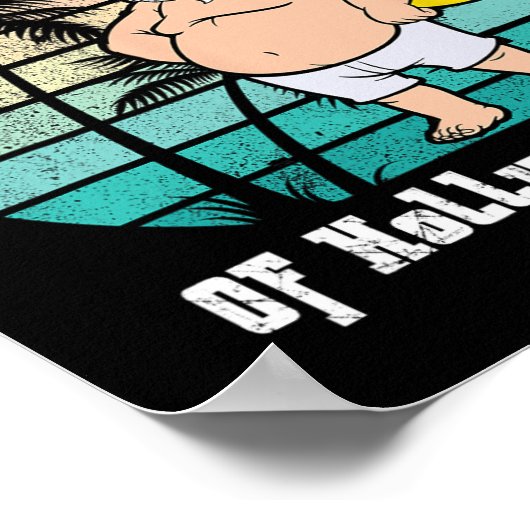 Grappige kerst in juli heet als Santa Summer Party Poster (Hoek)