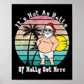 Grappige kerst in juli heet als Santa Summer Party Poster (Voorkant)