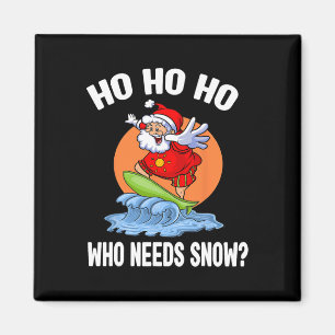 Grappige kerst in juli Kerstman surfen zomer stran Magneet