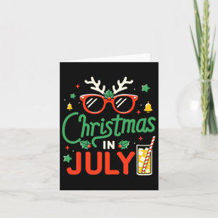 Grappige kerst in juli met zonnebrillen voor de zo kaart