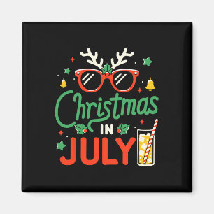 Grappige kerst in juli met zonnekleren voor de zom magneet