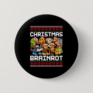Grappige Kerst Italiaanse Hersenen Rot Voor Mannen Ronde Button 5,7 Cm