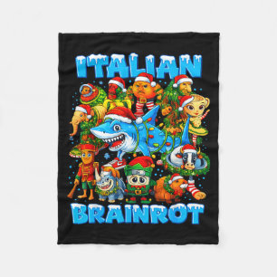Grappige Kerst Italiaanse Hersenrot Italiaanse Her Fleece Deken