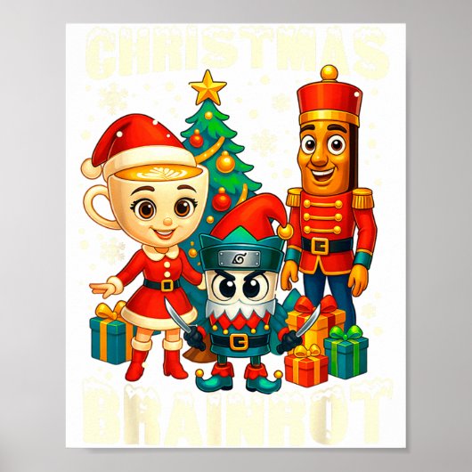Grappige Kerst Italiaanse Hersenrot Italiaanse Her Poster (Voorkant)