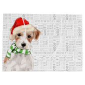 Grappige kerst Jack Russell Terrier Hond Groot Cadeauzakje (Achterkant)