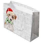 Grappige kerst Jack Russell Terrier Hond Groot Cadeauzakje (Achterkant Gekanteld)