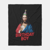 Grappige kerst Jezus verjaardag jongen Fleece Deken (Voorkant)