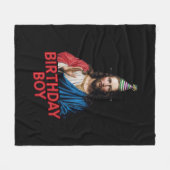 Grappige kerst Jezus verjaardag jongen Fleece Deken (Voorkant (Horizontaal))