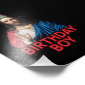 Grappige kerst Jezus verjaardag jongen Foto Afdruk (Hoek)