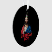 Grappige kerst Jezus verjaardag jongen Ornament (voorkant)