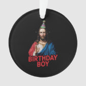 Grappige kerst Jezus verjaardag jongen Ornament (voorkant)