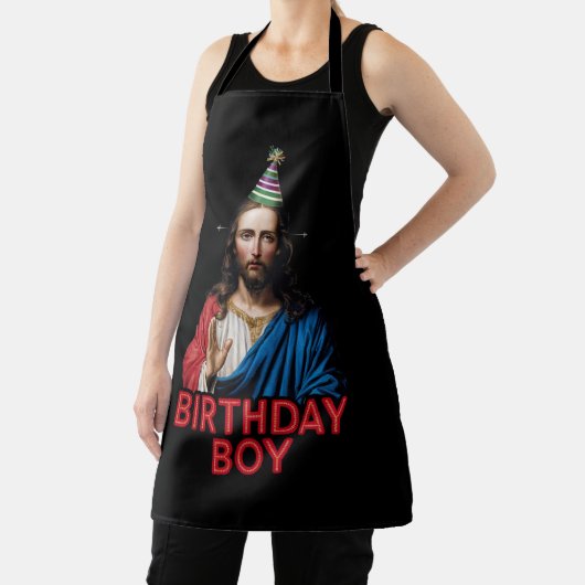 Grappige kerst Jezus verjaardag jongen Schort (Insitu)