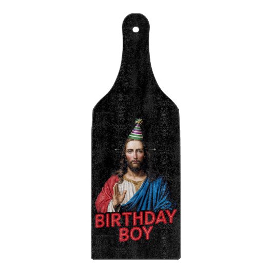 Grappige kerst Jezus verjaardag jongen Snijplank (Voorkant)