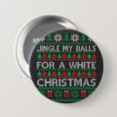 Grappige Kerst - jingle mijn ballen Ronde Button 7,6 Cm (Voorkant /achterkant)