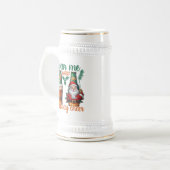 Grappige kerst juichen woord kunst bierpul (Voorkant links)