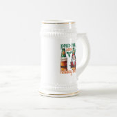 Grappige kerst juichen woord kunst bierpul (Voorkant rechts)