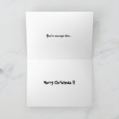 Grappige kerst Kaart- Christmas Mouse Feestdagen Kaart (Binnen)