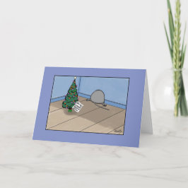 Grappige kerst Kaart- Christmas Mouse Feestdagen Kaart