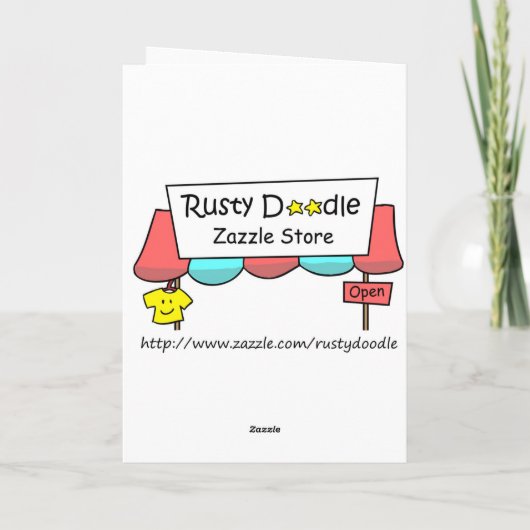 Grappige kerst Kaart: Kerstman verandert van baan Feestdagen Kaart (Achterkant)