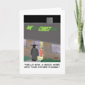 Grappige kerst Kaart: kerstverlichting Feestdagen Kaart (Voorkant)