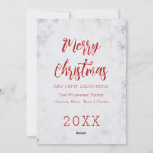 Grappige Kerst Kaart Kinder Familie Foto's Tiener (Achterkant)