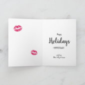 Grappige kerst Kaart Merry Kissmas Vakantie groet (Binnen)