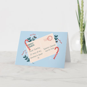 Grappige kerst Kaart voor broeder geestige humor