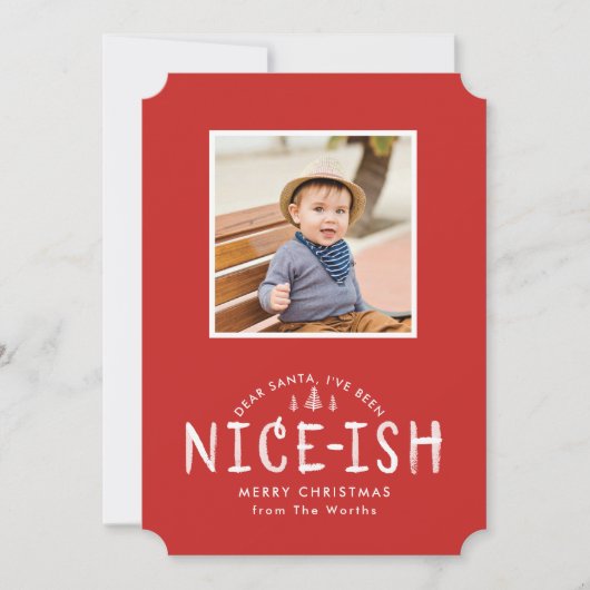 Grappige kerst Kaart voor vierkante foto's (Voorkant)