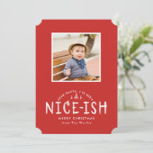 Grappige kerst Kaart voor vierkante foto's (Staand voorkant)